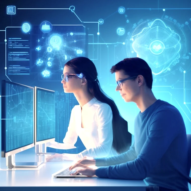 AI software development illustration